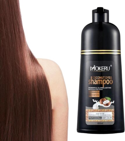 Mokeru Argan Oil Hair Dye Shampoo 500 ML – Brown - Mokeru